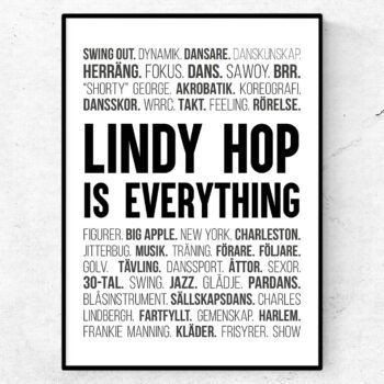 lindy hop poster tavla